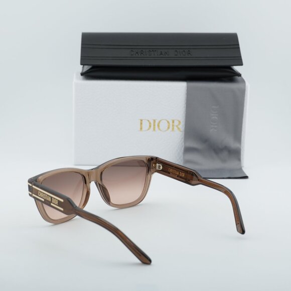 Dior DIORSIGNATURE S6U 64F1 Square Sunglasses - Shiny Brown/Brown